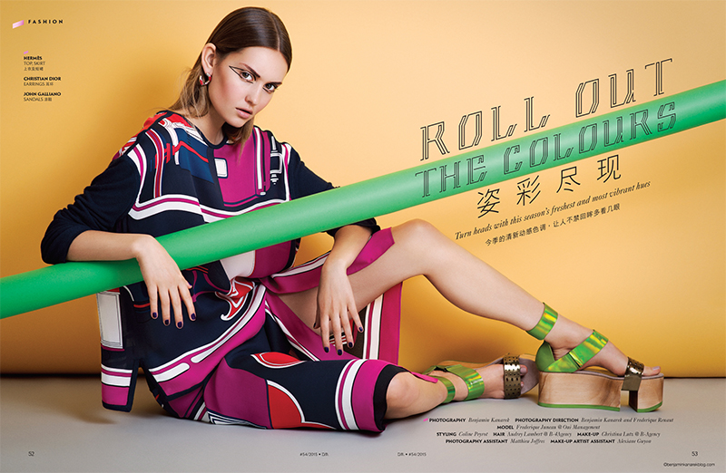 DM Magazine – Roll Out the Colours – Frederique Juneau by Benjamin Kanarek