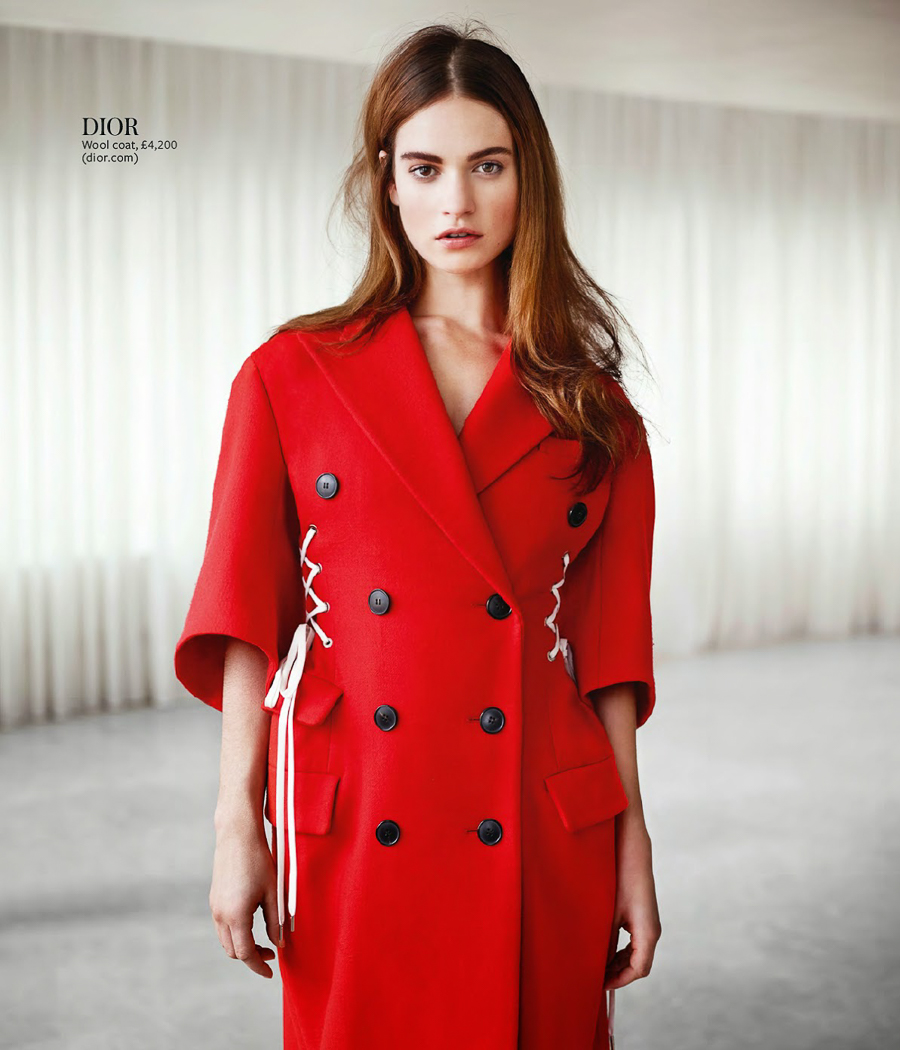 Instyle UK January 2015 – Lily James by Marcin Tyszka