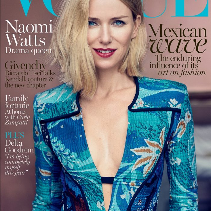 Vogue Australia October 2015 – Noami Watts by Nathaniel Goldberg