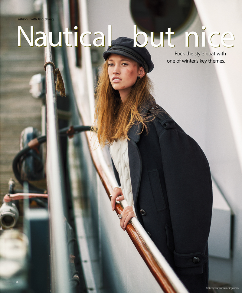 “Nautical But Nice” With Model Patricia Zajacova for SCMP by Benjamin Kanarek