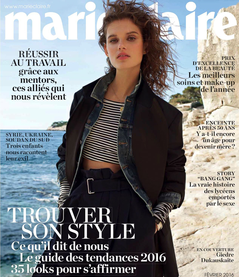 Marie Claire France February 2016 – Giedre Dukauskaite by Daniel Thomas Smith