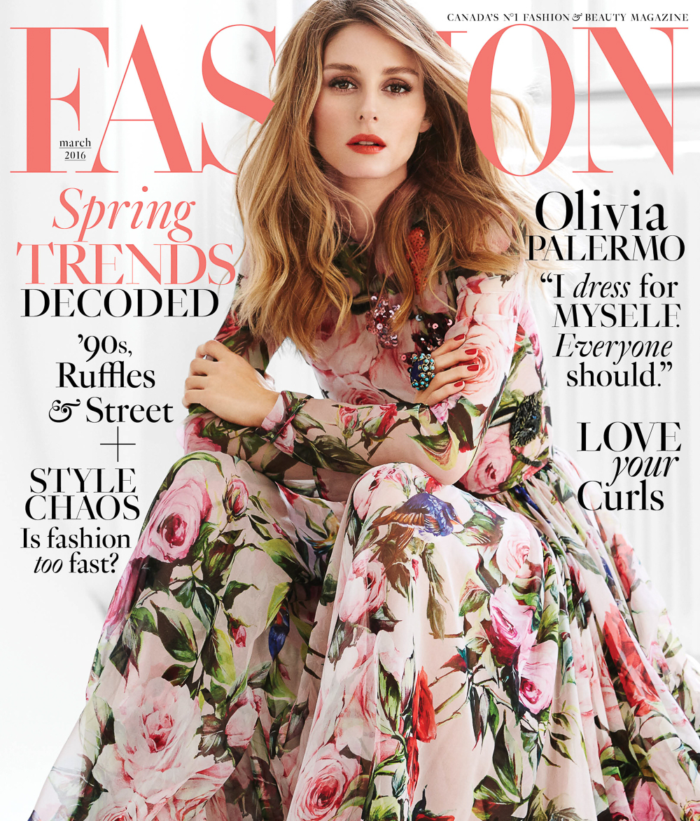 Fashion Canada March 2016 Olivia Palermo by Gabor Jurina