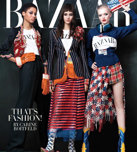 Harper’s Bazaar March 2016 Lineisy Montero, Ruth Bell & Greta Varlese by Bjorn Iooss