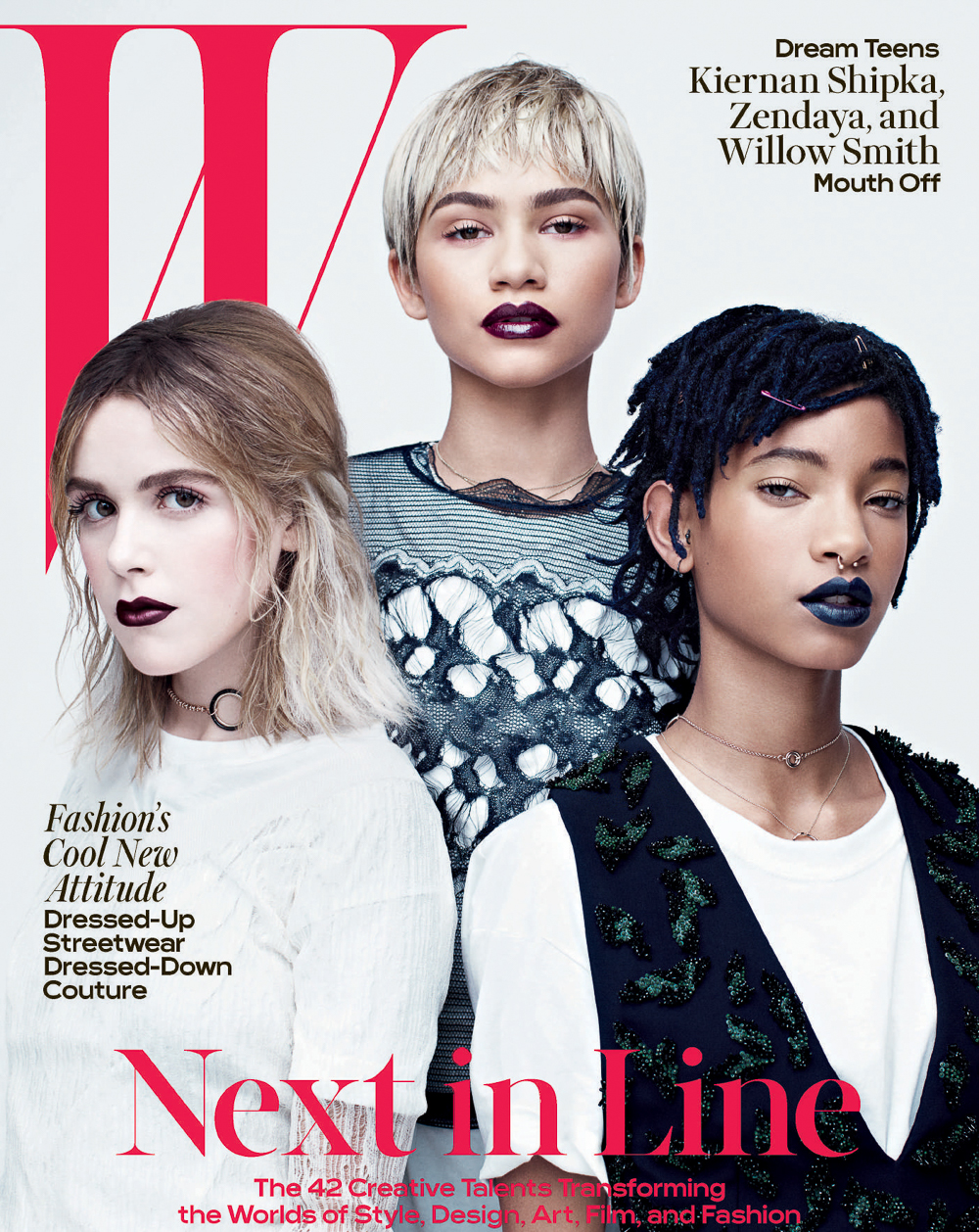 W Magazine April 2016 Zendaya, Kiernan Shipka and Willow Smith by Willy Vanderperre