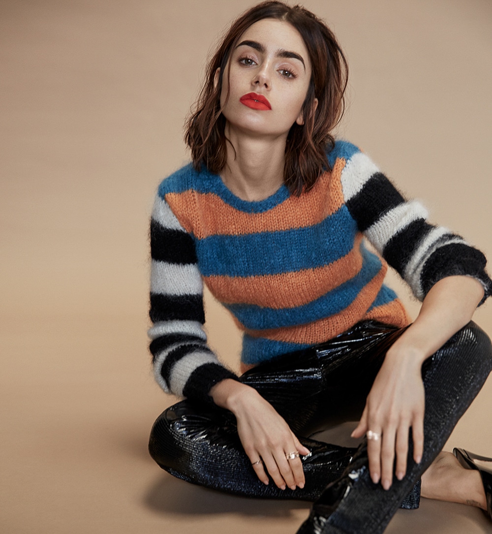 DuJour Magazine October 2016 Lily Collins by David Roemer