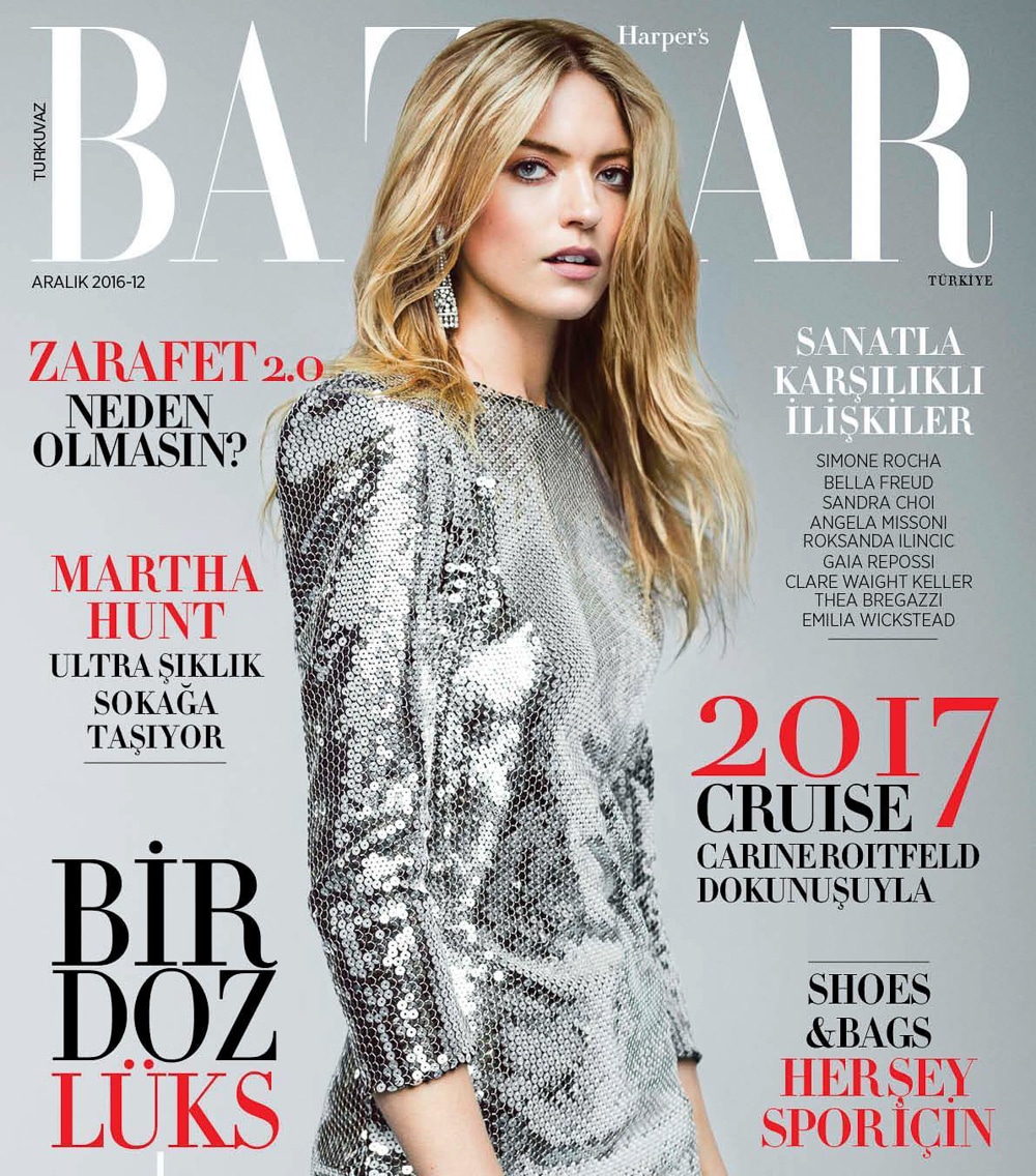 Harper’s Bazaar Turkey December 2016 Martha Hunt by Daniel Matallana
