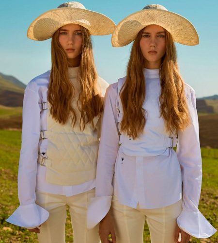 ELLE UK March 2017 Amalie and Cecilie Moosgaard by Kai Z Feng