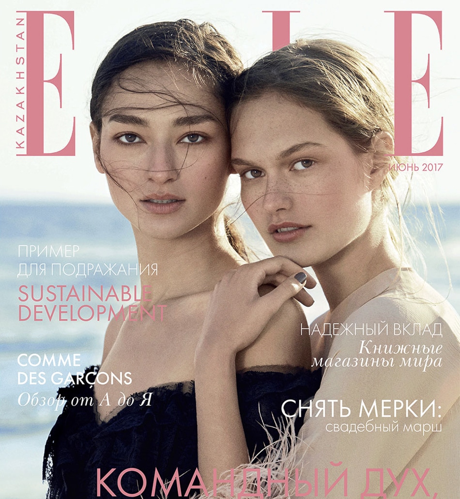 ELLE Kazakhstan June 2017 Bruna Tenorio and Dasha Maletina by Yossi Michaeli