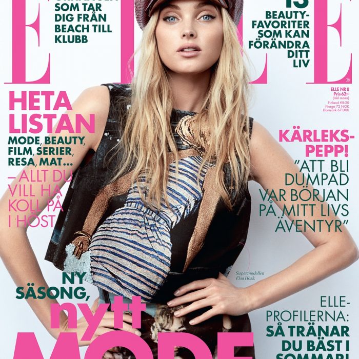 ELLE Sweden August 2017 Elsa Hosk by Eric Josjo