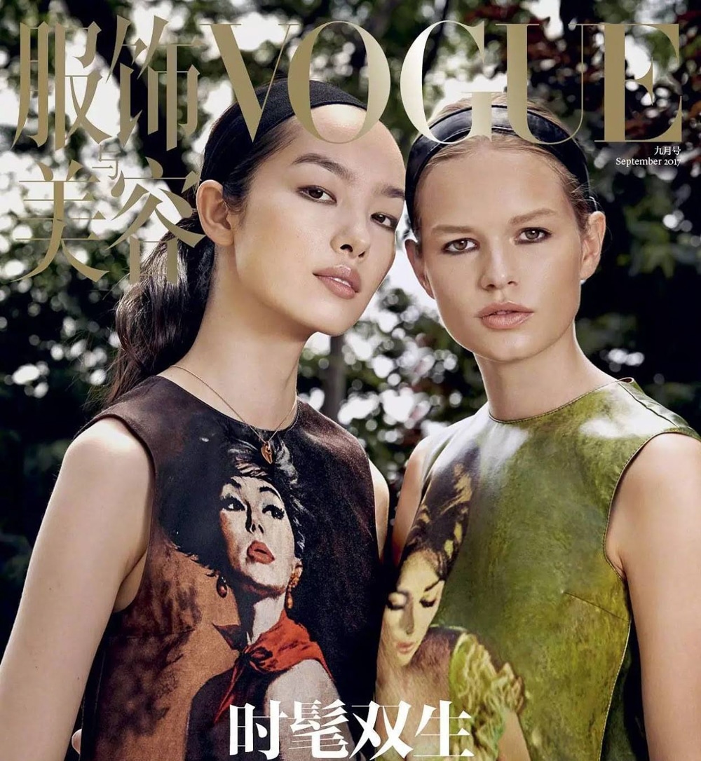 Vogue China September 2017 Anna Ewers and Fei Fei Sun by Collier Schorr