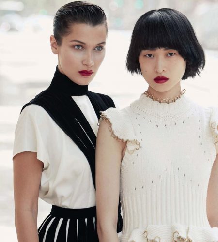 Vogue China September 2017 Bella Hadid and Chu Wong by Patrick Demarchelier