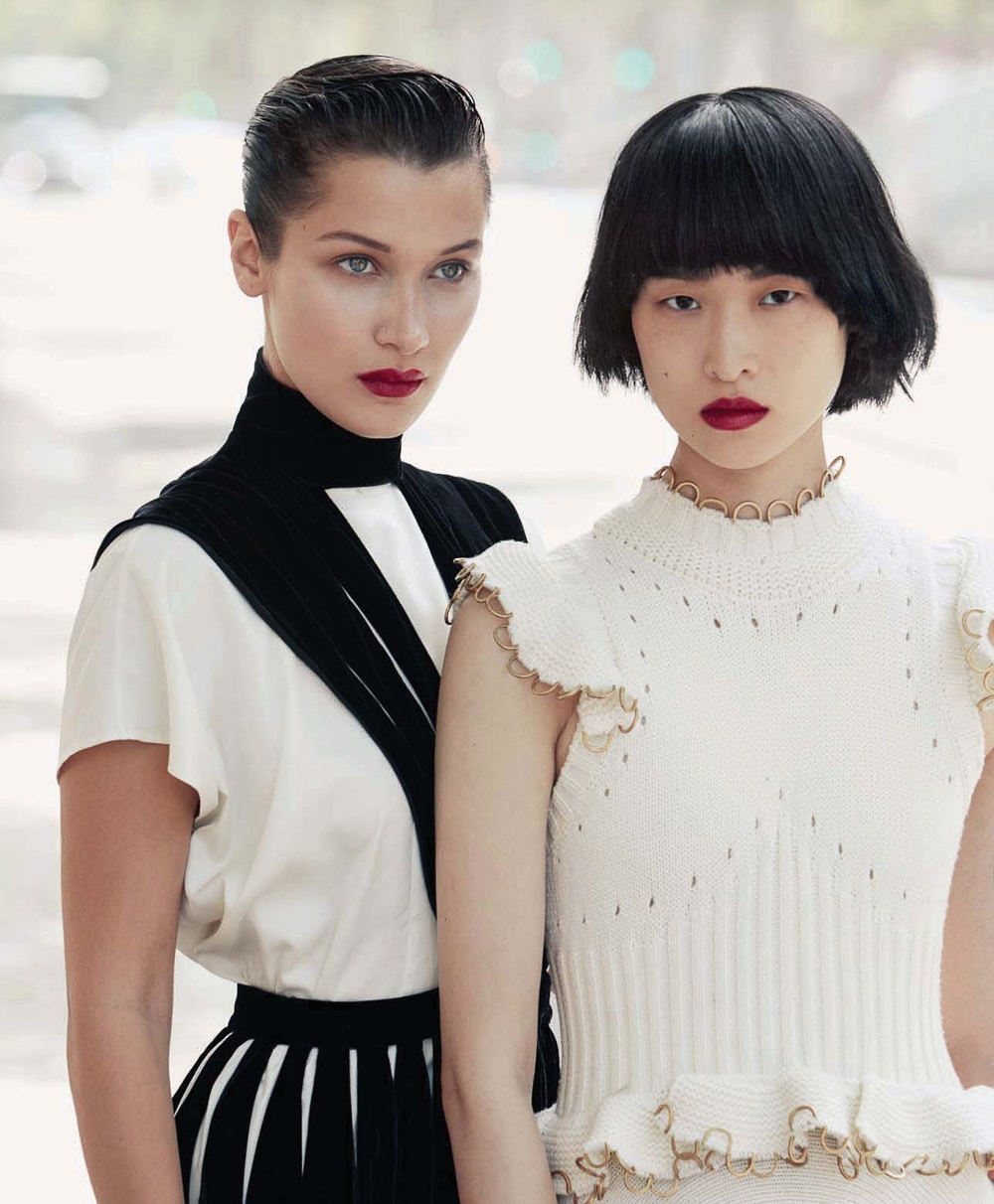 Vogue China September 2017 Bella Hadid and Chu Wong by Patrick Demarchelier