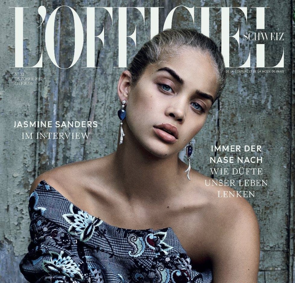 L’Officiel Switzerland October 2017 Jasmine Sanders by Olivia Frolich