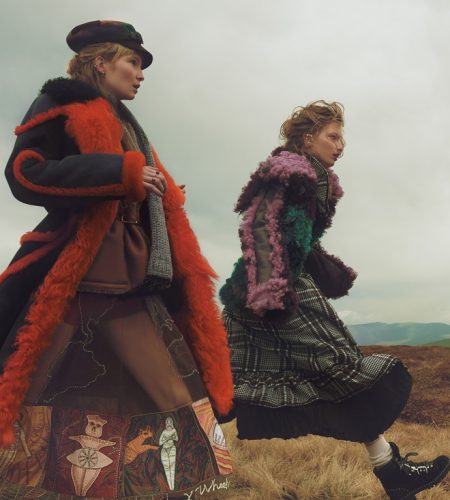Harper’s Bazaar Czech December 2017 Kristin Drab and Martyna by Andreas Ortner