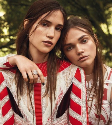 Harper’s Bazaar UK December 2017 Johanna Defant & Caitie Greene by Michelangelo di Battista