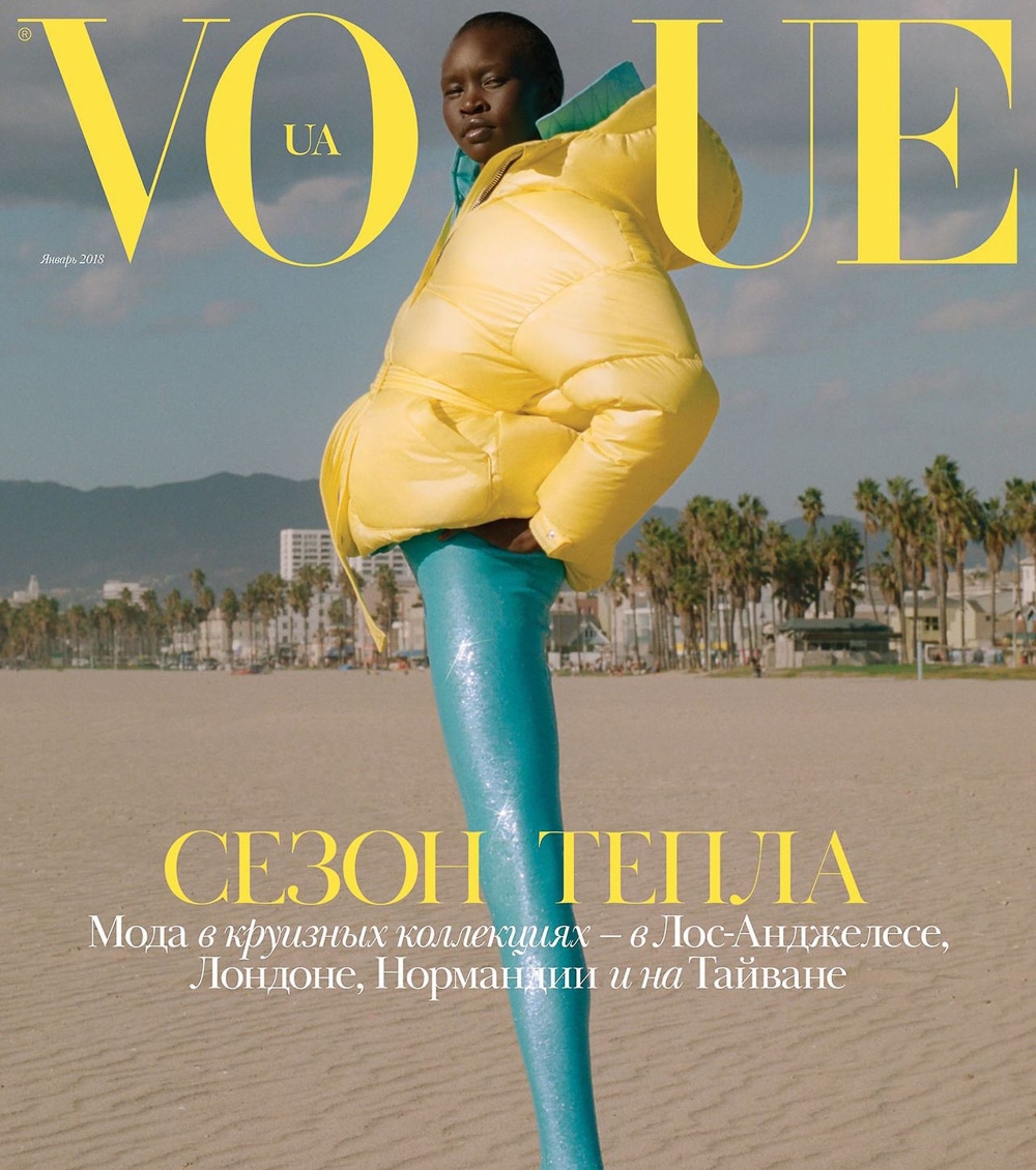 Vogue Ukraine January 2018 Alek Wek by Alexander Saladrigas