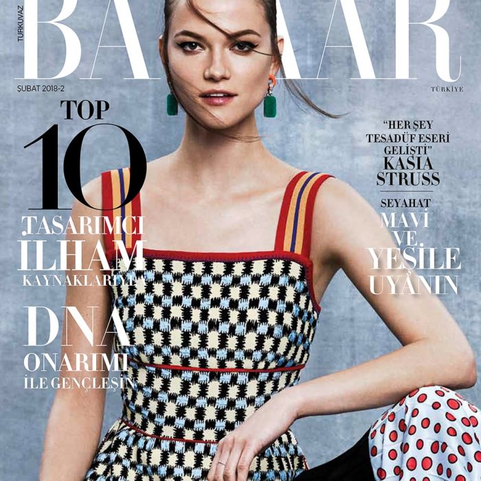 Harper’s Bazaar Turkey February 2018 Kasia Struss by Walter Chin