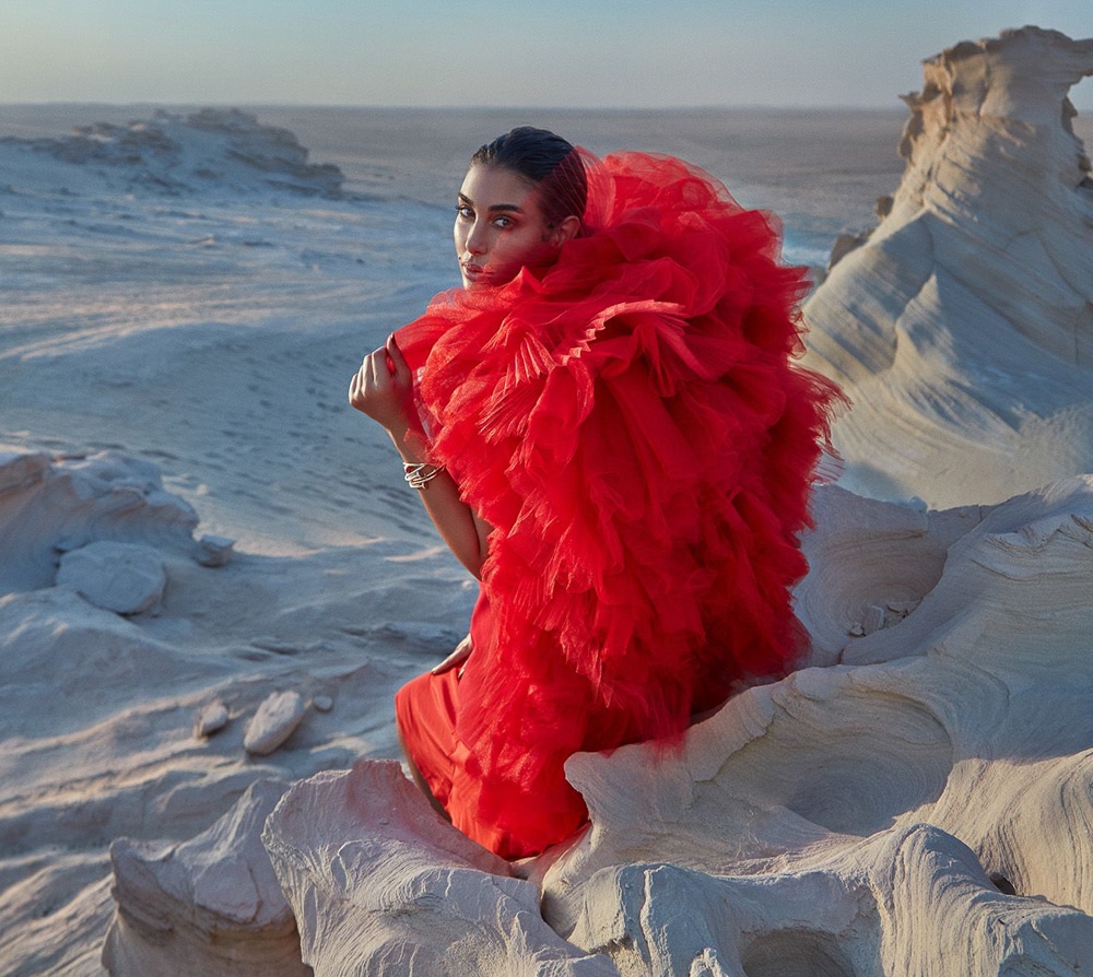 Greg Swales for Harper’s Bazaar Arabia with Yasmine Sabri